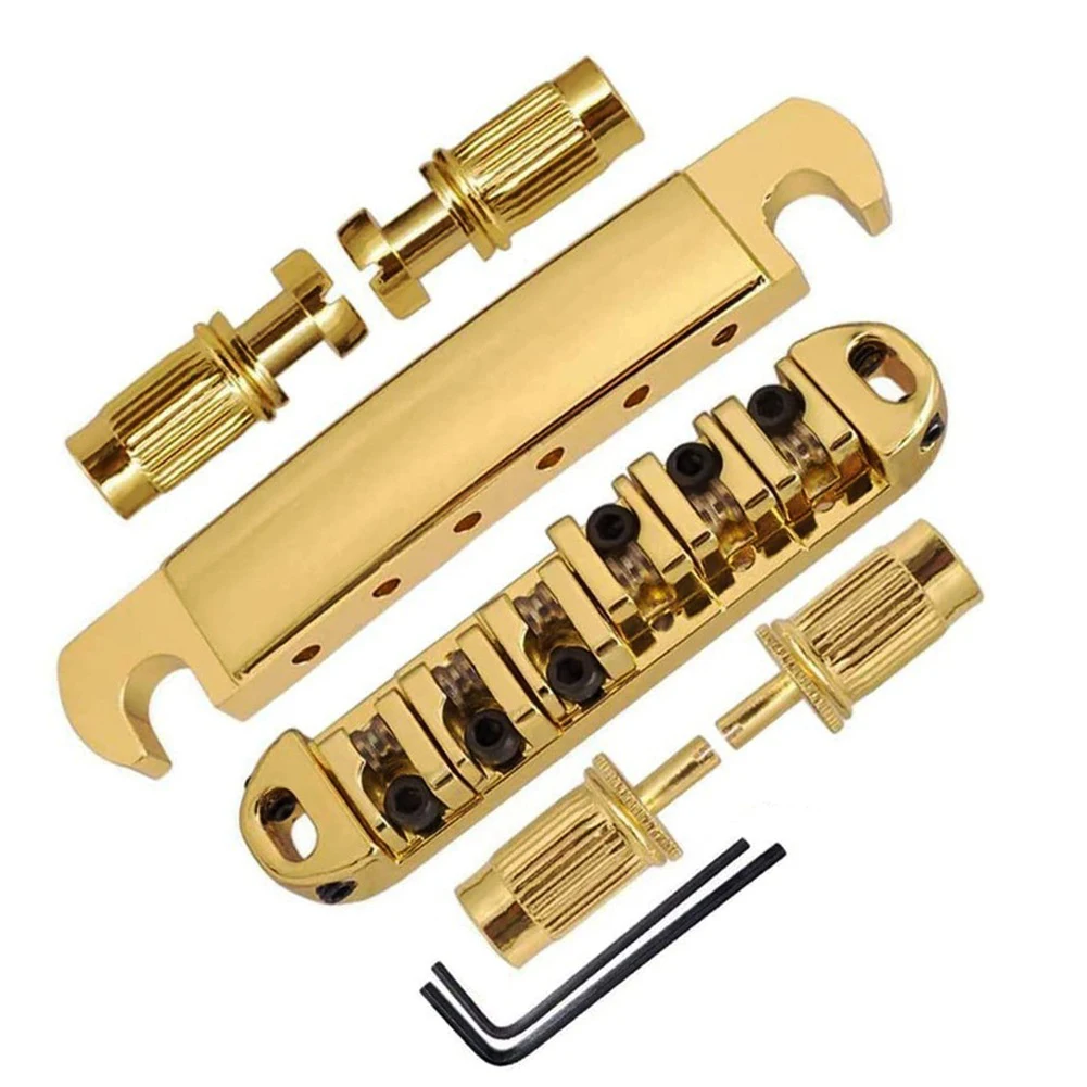 Adjustable Brass Roller Saddle Tune-O-Matic Bridge Tailpiece For LP SG Epi Electric Guitar Fully Height Adjustable Saddles
Adjustable Brass Roller Saddle Tune-O-Matic Bridge Tailpiece For LP SG Epi Electric Guitar Fully Height Adjustable Saddles