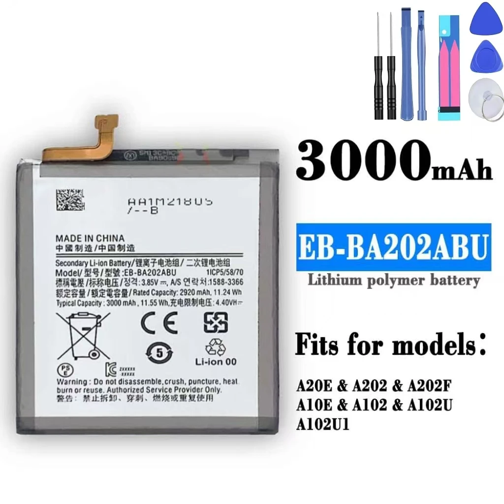 Оригинальная батарея для Samsung SamsungA20E/A202/A10E/A102 сотового телефона запасные части