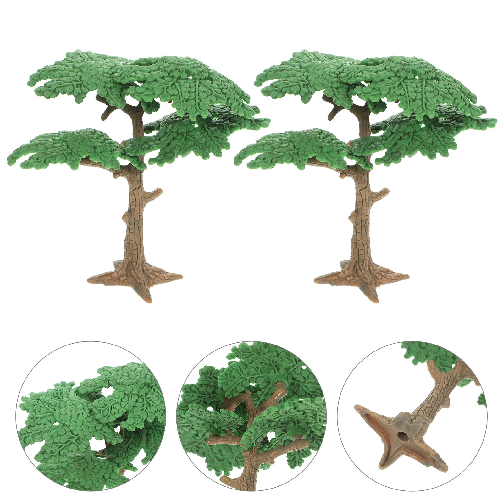 

3PC Simulated Landscape Tree Model Mini Pine Tree Cypress Model Funny Kids Tree Toy Tree Decor Vivid Fake Tree Model for Home