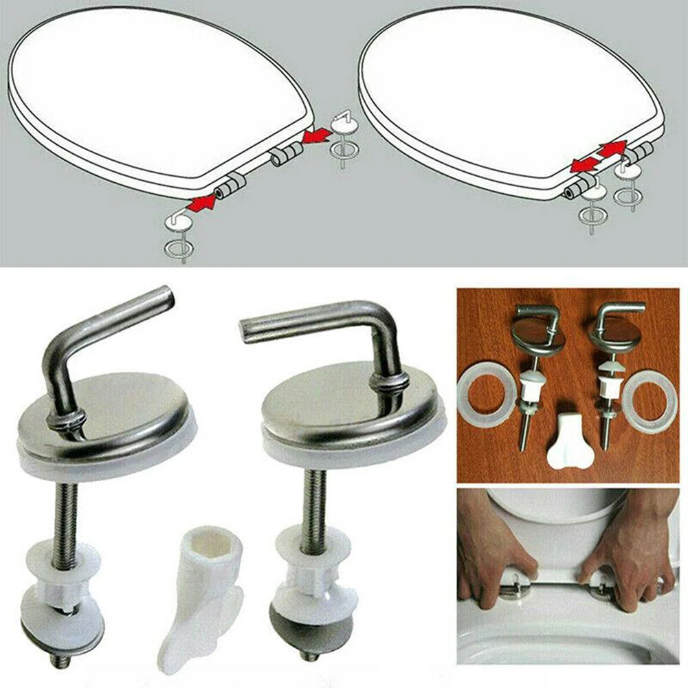 1 Pair Toilet Cover Hinge Replacement Adjustable Toilet Seat Fix Fitting Stainless Steel For Most Toilet Bathroom Accessories
1 Pair Toilet Cover Hinge Replacement Adjustable Toilet Seat Fix Fitting Stainless Steel For Most Toilet Bathroom Accessories
