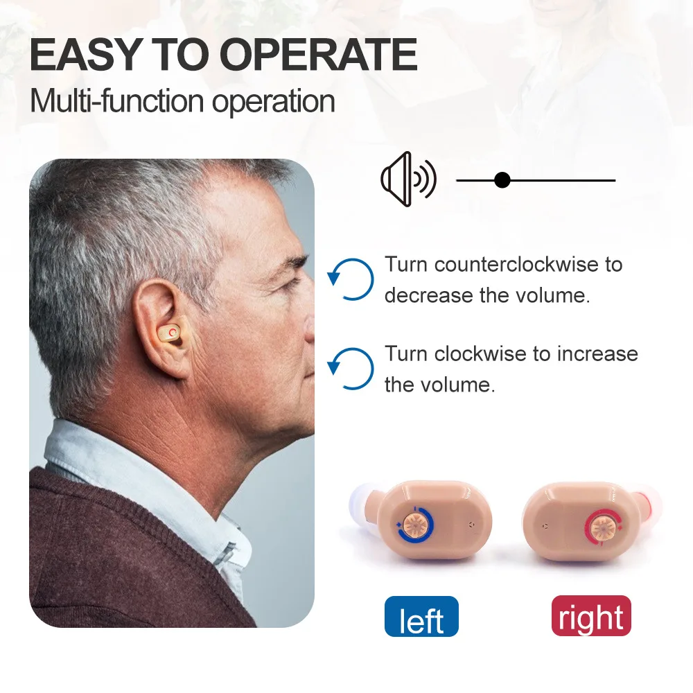 In-ear Hearing Aid Rechargeable Hearing Device ITE Ear Hearing Aids for The Elderly Audifonos Sound Amplifier for Deafness
In-ear Hearing Aid Rechargeable Hearing Device ITE Ear Hearing Aids for The Elderly Audifonos Sound Amplifier for Deafness