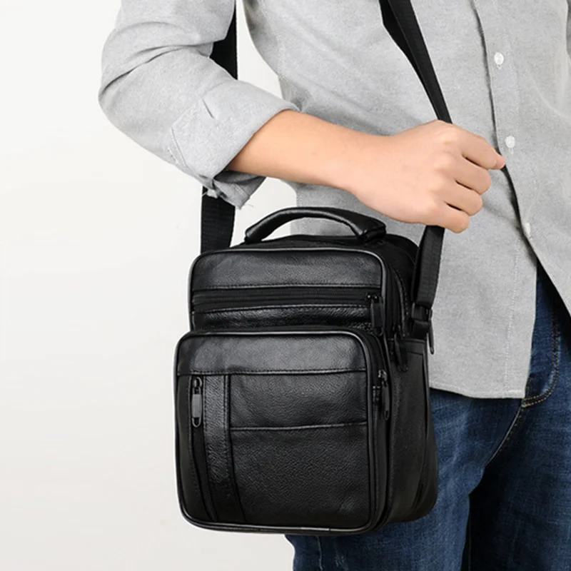 Сумка-мессенджер мужская на молнии, Модный повседневный саквояж на плечо, портативная вместительная сумочка из воловьей кожи
Сумка-мессенджер мужская на молнии, Модный повседневный саквояж на плечо, портативная вместительная сумочка из воловьей кожи
