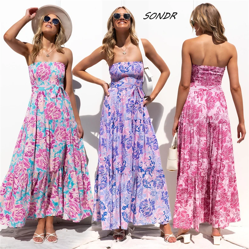 Plus Size Print Sexy Maxi Dress for Women Summer 2022 Strapless Bohe Casual Fashion Dresses
Plus Size Print Sexy Maxi Dress for Women Summer 2022 Strapless Bohe Casual Fashion Dresses