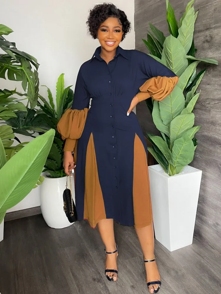 African Dresses For Women Autumn Africa Clothing Long Lantern Sleeve Sexy Turn-down Collar Perspective Slim Dress Office Party 
African Dresses For Women Autumn Africa Clothing Long Lantern Sleeve Sexy Turn-down Collar Perspective Slim Dress Office Party