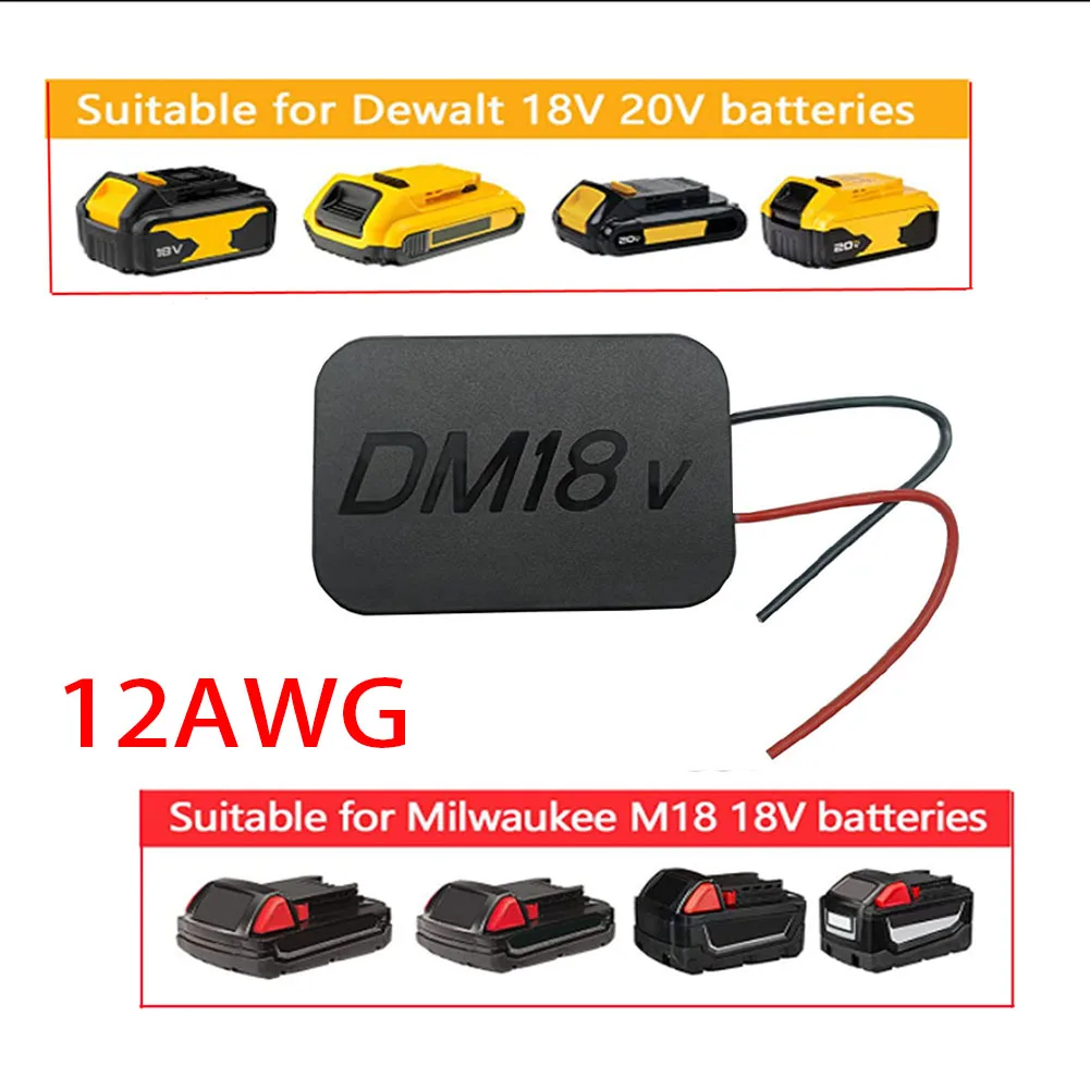 Адаптер питания для док-станции Dewalt/Milwaukee 18 в/20 в, 12AWG, аксессуары для робототехники
Адаптер питания для док-станции Dewalt/Milwaukee 18 в/20 в, 12AWG, аксессуары для робототехники