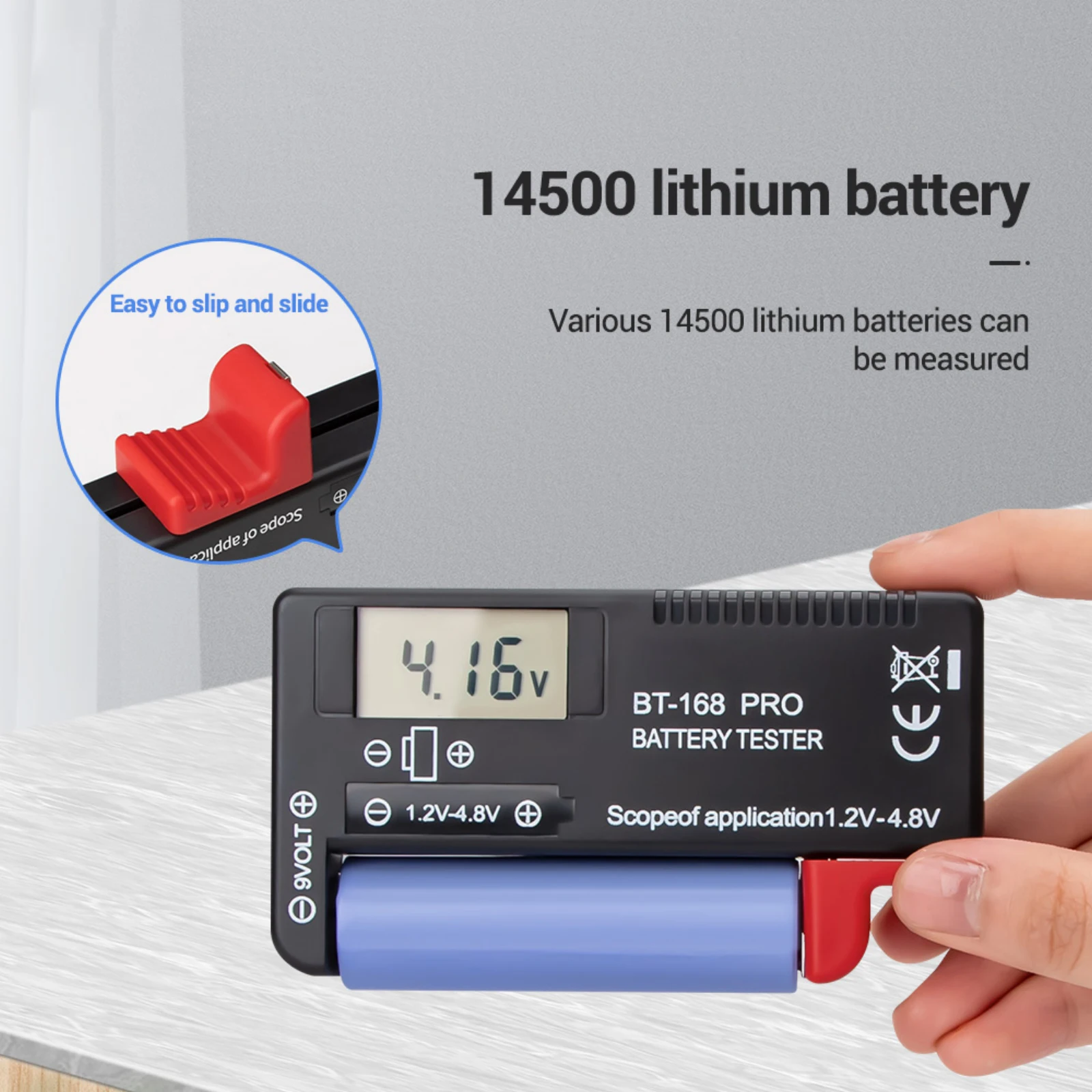 BT-168 PRO Universal Battery Tester for AA/AAA/C/D/9V/18650 Batteries Button Cell Digital LCD Battery Capacity Testing Tool
BT-168 PRO Universal Battery Tester for AA/AAA/C/D/9V/18650 Batteries Button Cell Digital LCD Battery Capacity Testing Tool