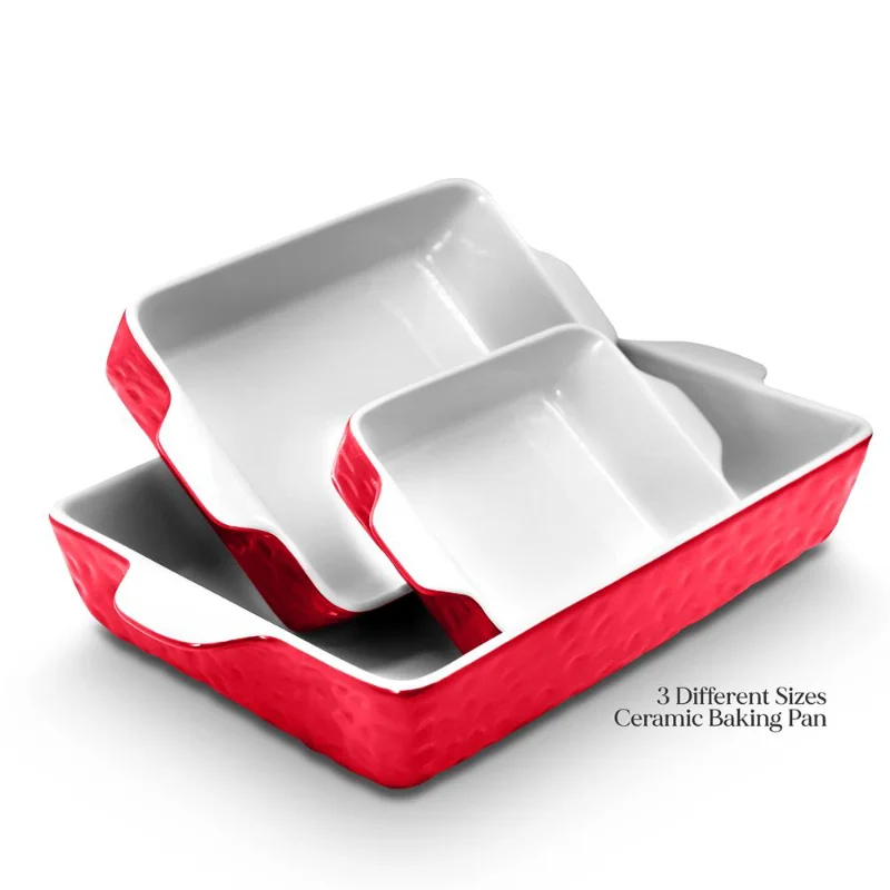cute 2023 3 PIece Nonstick Ceramic Bakeware Set - PFOA PFOS PTFE Free Baking Tray Set w/ Odor-Free Ceramic Pans, Red
cute 2023 3 PIece Nonstick Ceramic Bakeware Set - PFOA PFOS PTFE Free Baking Tray Set w/ Odor-Free Ceramic Pans, Red