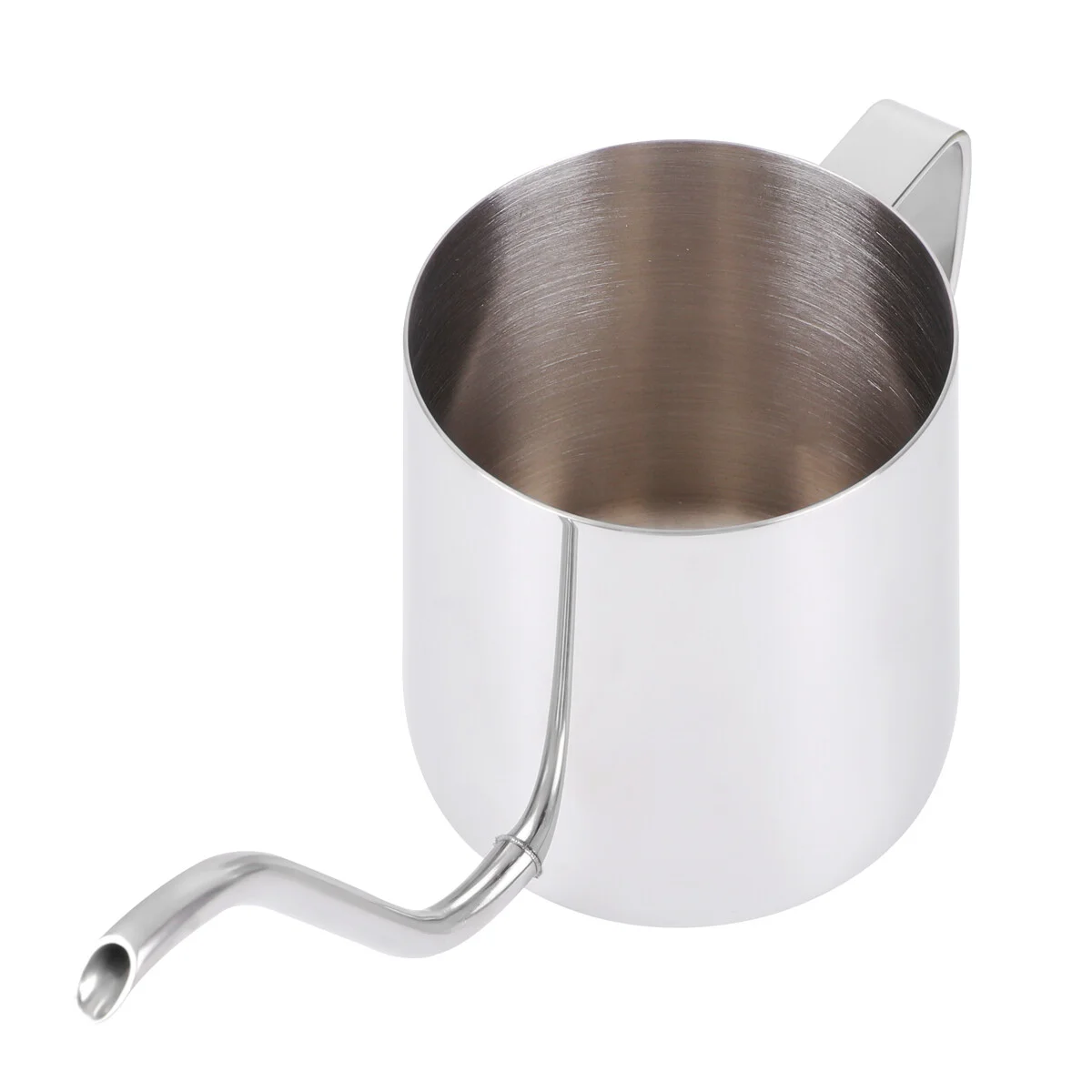 Кофейник ручной работы из нержавеющей стали, 1 шт., кофейник, чашка с длинным узким горлышком для домашнего магазина (серебристый) 
Кофейник ручной работы из нержавеющей стали, 1 шт., кофейник, чашка с длинным узким горлышком для домашнего магазина (серебристый)