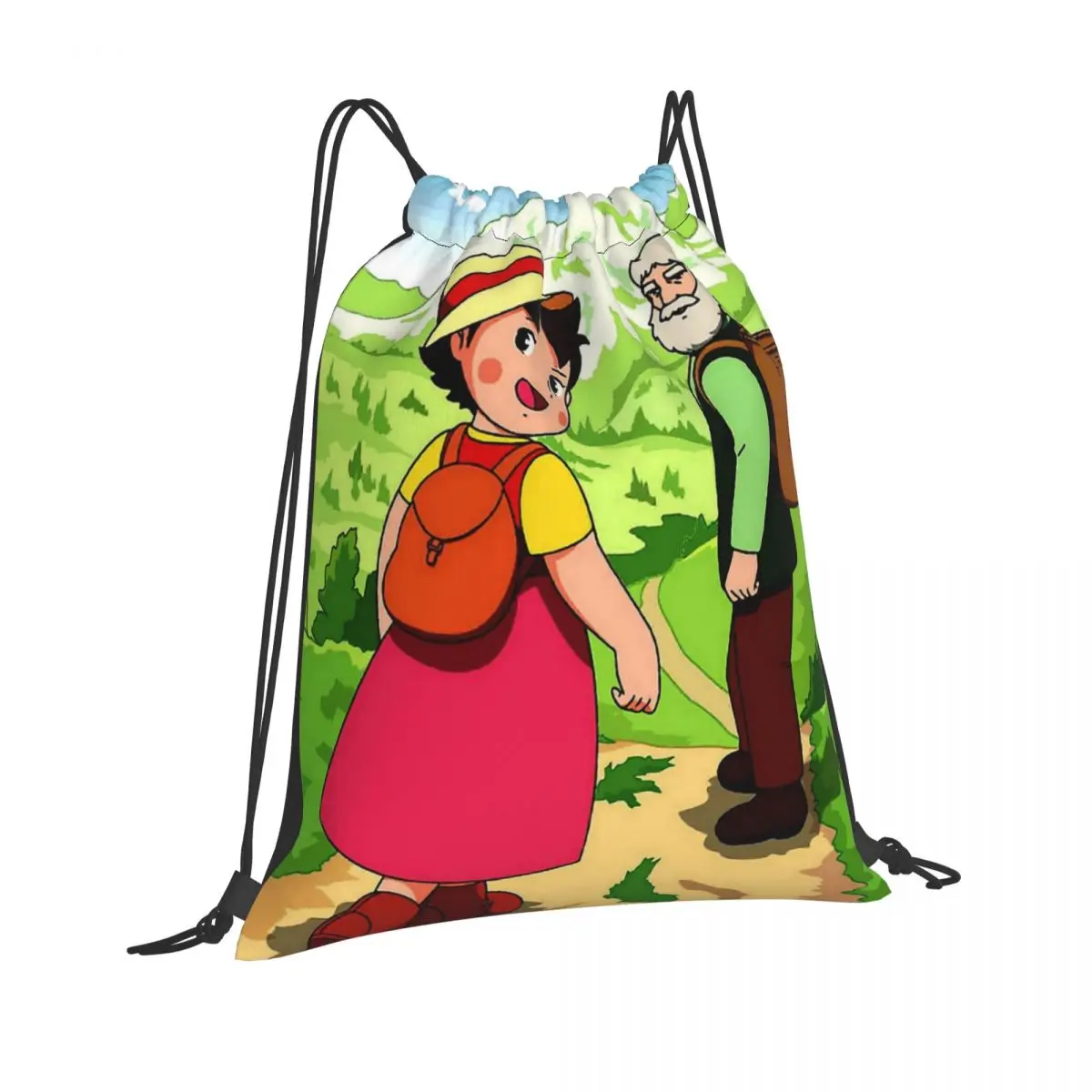 Сумка на шнурке Heidi и ее дедушка для прогулок и прогулок 
Сумка на шнурке Heidi и ее дедушка для прогулок и прогулок