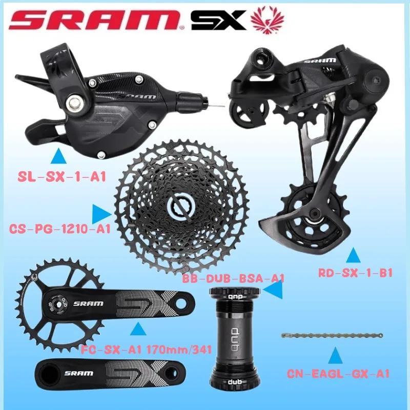 

SRAM SX EAGLE 1x12 12V Speed MTB Groupset Kit DUB Trigger Shifter Rear Derailleur Crankset Chain with PG 1210 Cassette Original