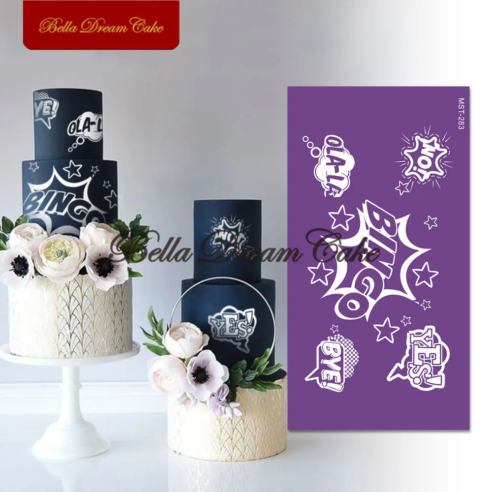 Bye/Yes/No Text Design Mesh Stencil DIY Royal Cream Fondant Mould Fabric Cake Border Template Cake Decorating Tools Bakeware
Bye/Yes/No Text Design Mesh Stencil DIY Royal Cream Fondant Mould Fabric Cake Border Template Cake Decorating Tools Bakeware