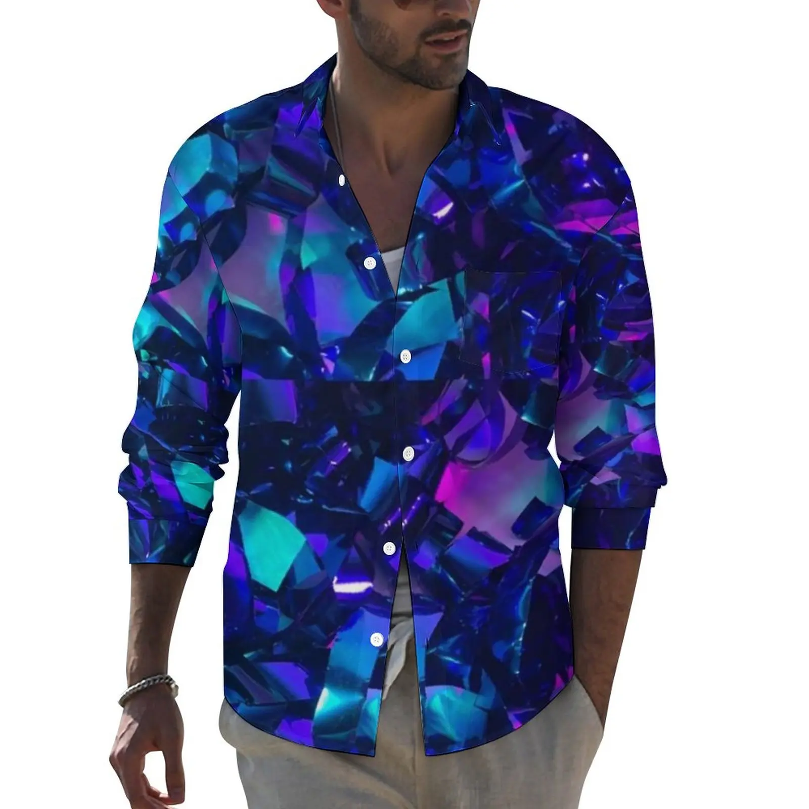 Metallic Abstract Pattern Shirt Autumn Colorful Modern Art Casual Shirts Man Trending Blouses Long Sleeve Design Y2K Tops 4XL
Metallic Abstract Pattern Shirt Autumn Colorful Modern Art Casual Shirts Man Trending Blouses Long Sleeve Design Y2K Tops 4XL