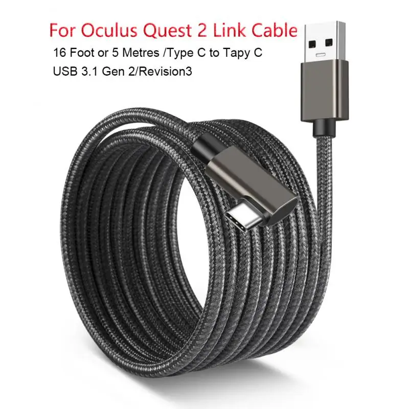 3/5M For Quest 2 Data Line Charging Cable For Oculus Quest 1/2 Link VR Data Transfer Cable USB-A Type-C VR Headset Accessories
3/5M For Quest 2 Data Line Charging Cable For Oculus Quest 1/2 Link VR Data Transfer Cable USB-A Type-C VR Headset Accessories