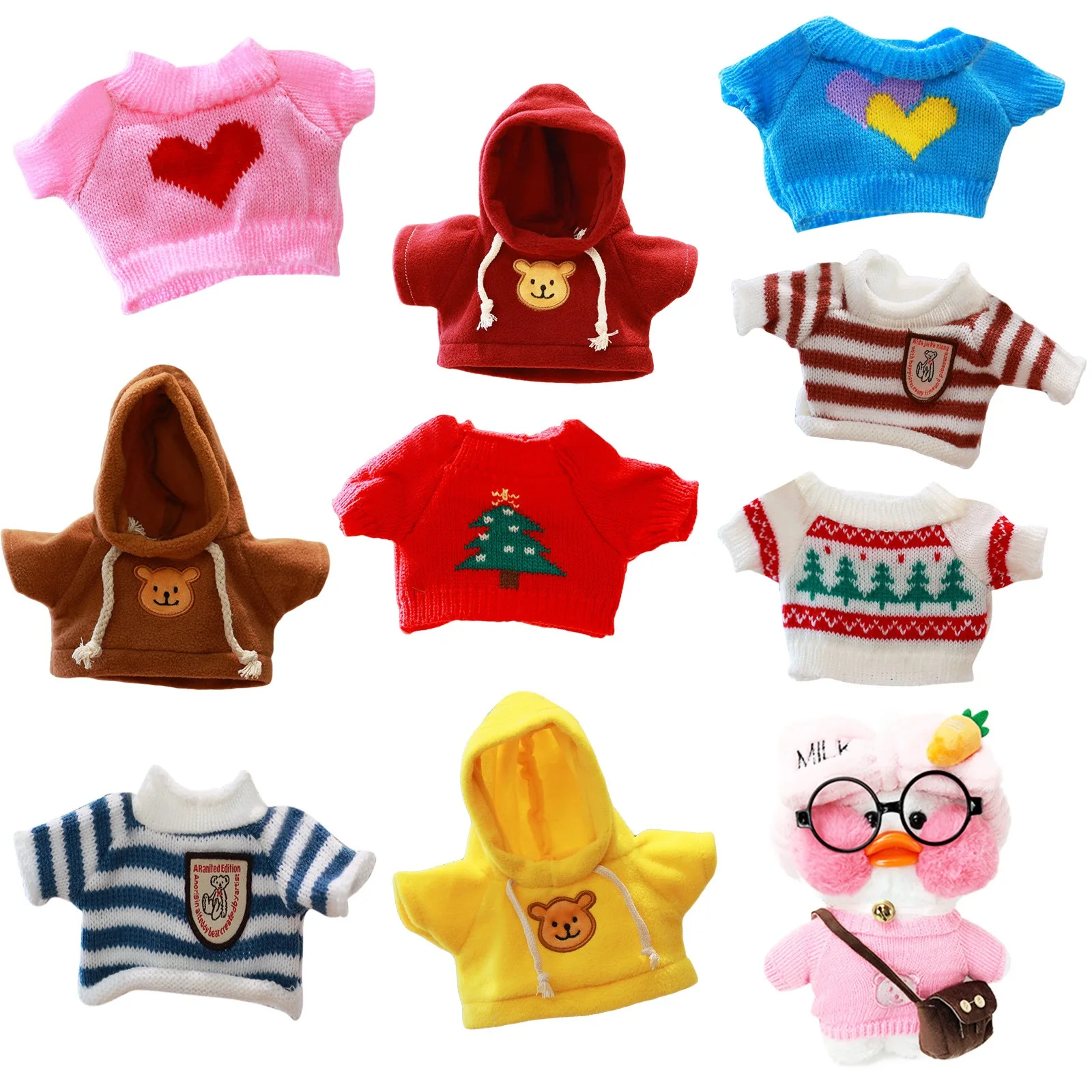 Soft Duck Toy Clothes for Duck 30 cm Stuffed Toys Clothes Glasses Headband Plush Duck Doll Accessories
Soft Duck Toy Clothes for Duck 30 cm Stuffed Toys Clothes Glasses Headband Plush Duck Doll Accessories