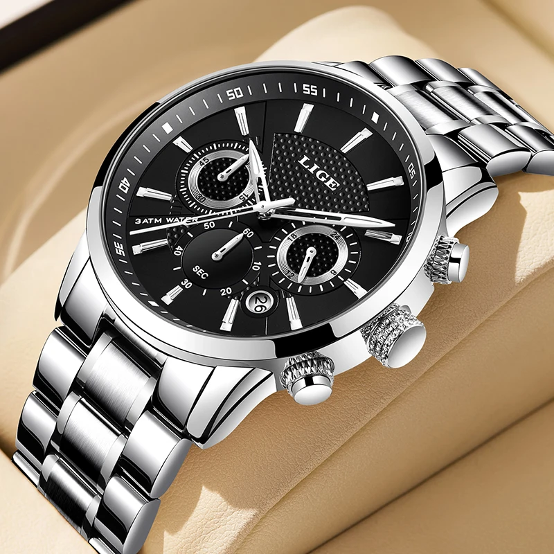 LIGE Stainless Steel Watches for Men Creative Fashion Luminous Dial with Chronograph Clock Male Casual Quartz Wristwatches Reloj
LIGE Stainless Steel Watches for Men Creative Fashion Luminous Dial with Chronograph Clock Male Casual Quartz Wristwatches Reloj