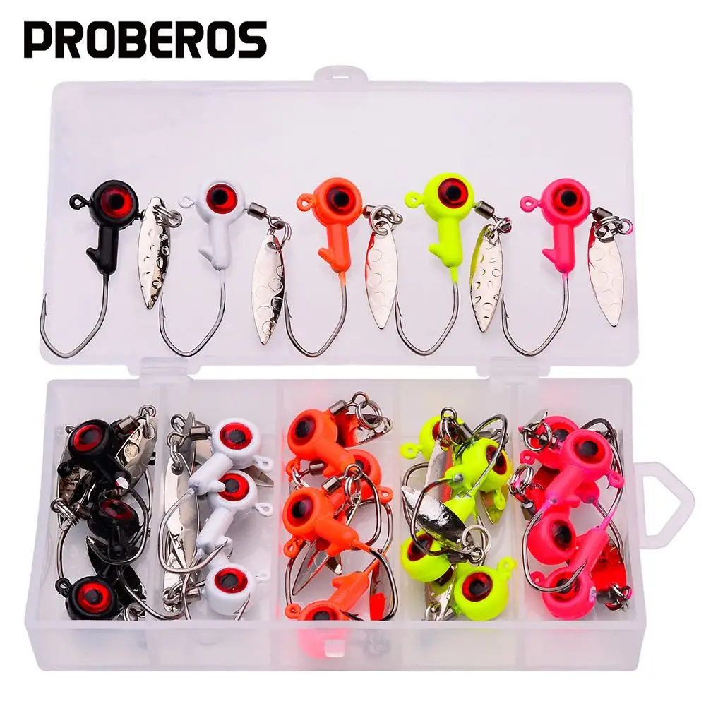 25Pcs/Box Artificial Lure Back Thorn High Quality Carbon Steel Jigging Bait Fishing Hook Jig Lead Head
25Pcs/Box Artificial Lure Back Thorn High Quality Carbon Steel Jigging Bait Fishing Hook Jig Lead Head