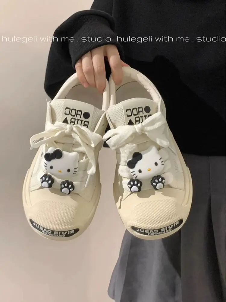Kawaii Sanrio Hello Kitty Cute Cartoon Girl Canvas Shoes Summer Thin Section Breathable White Shoes Fashion All-Match Casual
Kawaii Sanrio Hello Kitty Cute Cartoon Girl Canvas Shoes Summer Thin Section Breathable White Shoes Fashion All-Match Casual