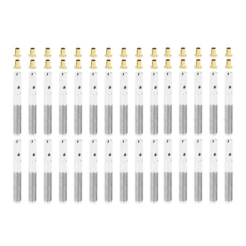 30Pcs Tuning Pin Nails With Brass Rivets Set Replacement Parts For Lyre Harp Small Harp Musical Stringed Instrument 
30Pcs Tuning Pin Nails With Brass Rivets Set Replacement Parts For Lyre Harp Small Harp Musical Stringed Instrument