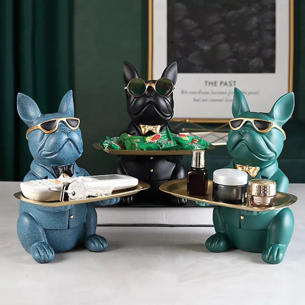 Nordic French Bulldog Sculpture Dog Statue Statue Jewelry Storage Table Decoration Gift Belt Plate Glasses Tray Home Art Statue 
Nordic French Bulldog Sculpture Dog Statue Statue Jewelry Storage Table Decoration Gift Belt Plate Glasses Tray Home Art Statue