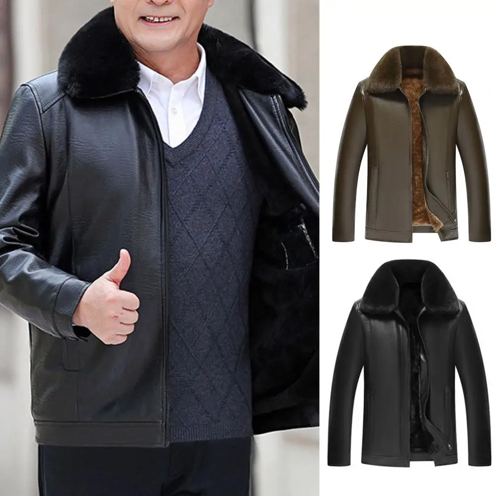 Men Faux Leather Jacket Stylish Men's Faux Leather Jackets for Autumn Winter Windproof Long Sleeve Zipper Placket Design
Men Faux Leather Jacket Stylish Men's Faux Leather Jackets for Autumn Winter Windproof Long Sleeve Zipper Placket Design