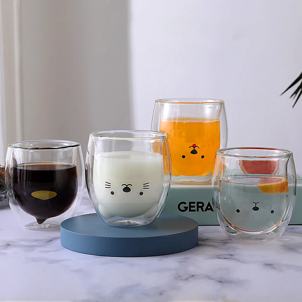 Cartoon Animal Double Glass Cup Heat Resistant Beer Coffee Mug Water Milk Tea Cups Transparent Teacup Drinkware for Kids Gifts
Cartoon Animal Double Glass Cup Heat Resistant Beer Coffee Mug Water Milk Tea Cups Transparent Teacup Drinkware for Kids Gifts