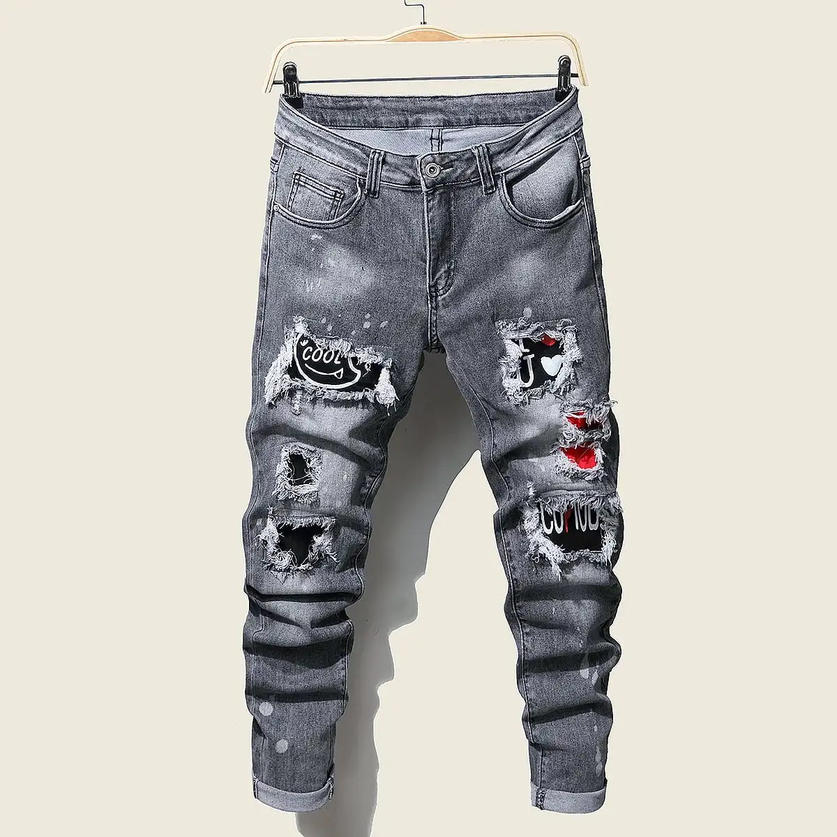 Men's chic Jeans Cool Ripped Skinny Trousers Casual Jogging Jeans for Men Fashion Streetwear Hip Hop Male Slim Fit Long Pants
Men's chic Jeans Cool Ripped Skinny Trousers Casual Jogging Jeans for Men Fashion Streetwear Hip Hop Male Slim Fit Long Pants