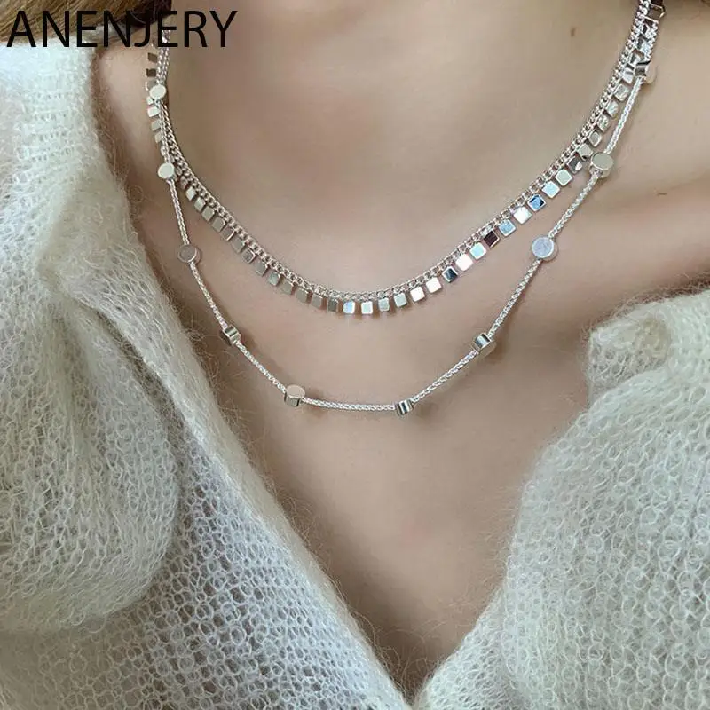 Женское колье с квадратной кисточкой ANENJERY, серебристого цвета, подходящая ко всему цепочка до ключиц, новый дизайн
Женское колье с квадратной кисточкой ANENJERY, серебристого цвета, подходящая ко всему цепочка до ключиц, новый дизайн