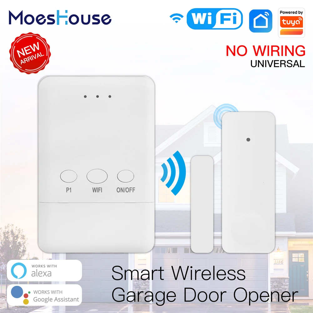 WiFi Tuya Garage Door Controller Smart Door Sensor Opener No Wiring Wireless Smart Life APP Control Voice Control Alexa Google
WiFi Tuya Garage Door Controller Smart Door Sensor Opener No Wiring Wireless Smart Life APP Control Voice Control Alexa Google
