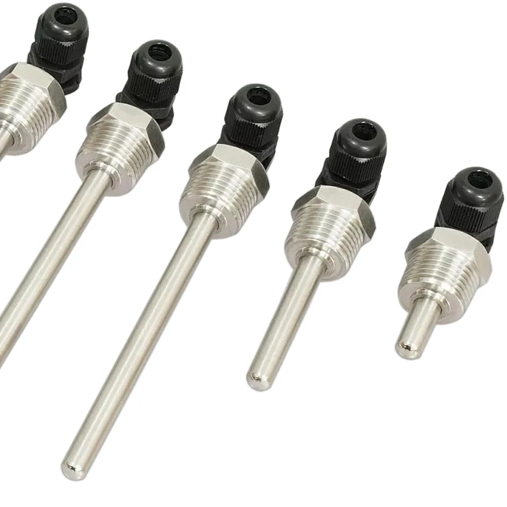 30-200mm Thermowell 304 Stainless Steel 1/2 BSP(G) Type 1/2" DN15 Thread For Temperature Sensor Quick Fit Thermowell Tool
30-200mm Thermowell 304 Stainless Steel 1/2 BSP(G) Type 1/2" DN15 Thread For Temperature Sensor Quick Fit Thermowell Tool