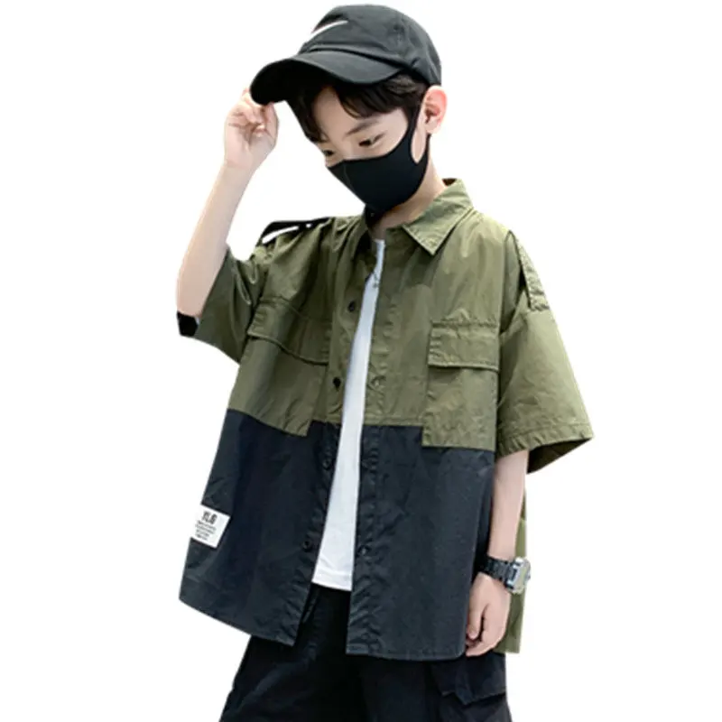 New Fashion Boys Shirts Patchwork Color Blouse 2022 Summer Korean Kids Clothes For Boys Age 14 13 12 11 10 9 8 7 6 5 4 Years Old
New Fashion Boys Shirts Patchwork Color Blouse 2022 Summer Korean Kids Clothes For Boys Age 14 13 12 11 10 9 8 7 6 5 4 Years Old