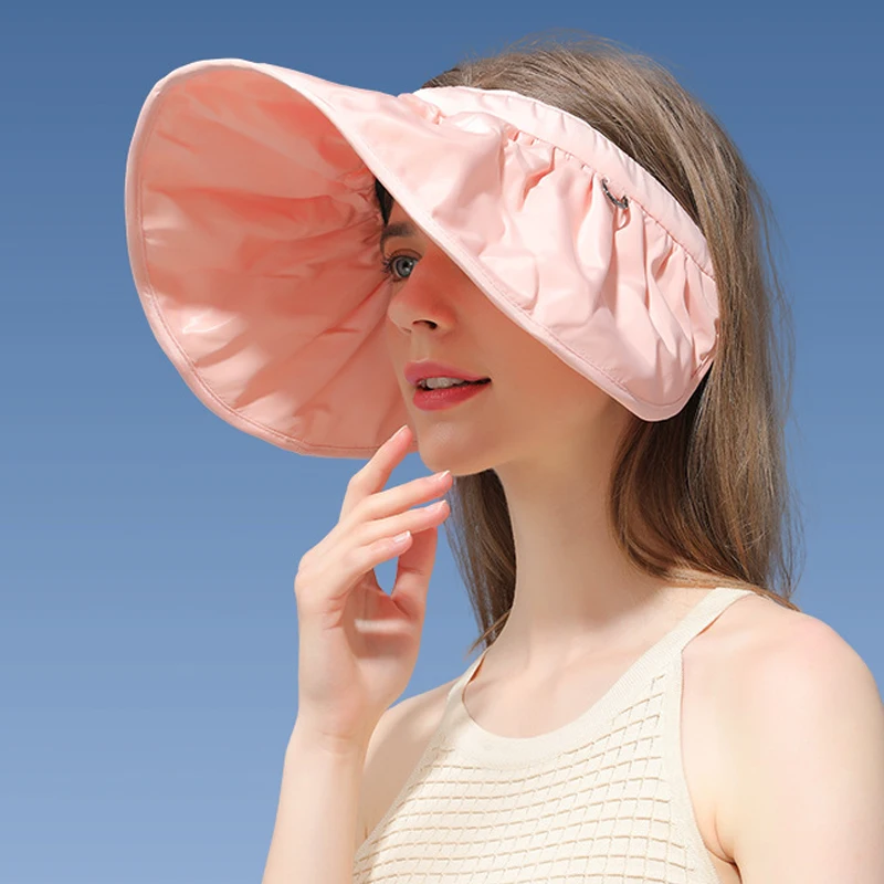 Summer Women Sun Hat Pleat Design 13.5cm Large Brim Empty Top Cap Foldable Portable Hair Band Outdoor Anti-UV Beach Panama Hat
Summer Women Sun Hat Pleat Design 13.5cm Large Brim Empty Top Cap Foldable Portable Hair Band Outdoor Anti-UV Beach Panama Hat