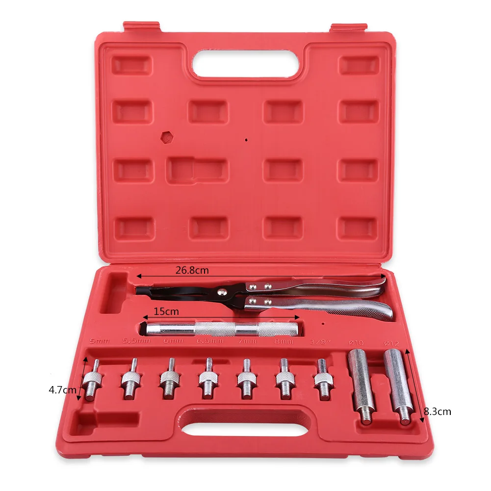 11 Pcs Valve Seal Remover and Installer Kit Includes Plier Driving Socket Drive Handle Adapters Valve Seal Tool Kit
11 Pcs Valve Seal Remover and Installer Kit Includes Plier Driving Socket Drive Handle Adapters Valve Seal Tool Kit