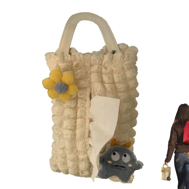 Cute Car Tissue Box Car Seat Back Paper Hanging Bag With Flower Multi-Functional Tissue Storage Box For Cars Home Office Desk
Cute Car Tissue Box Car Seat Back Paper Hanging Bag With Flower Multi-Functional Tissue Storage Box For Cars Home Office Desk