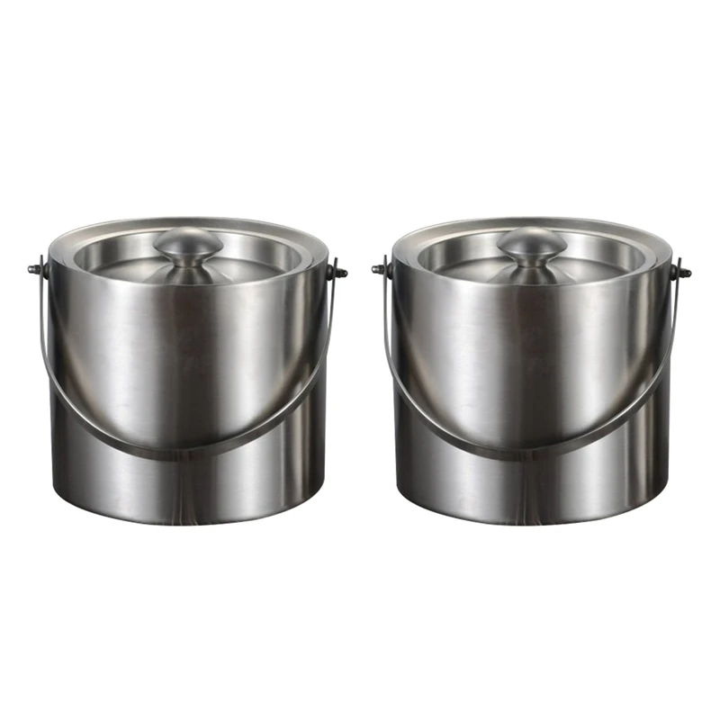 2X 3L 2 Tier Stainless Steel Insulation Ice Bucket With Lid Handle For Wine Champagne Bar Ktv
2X 3L 2 Tier Stainless Steel Insulation Ice Bucket With Lid Handle For Wine Champagne Bar Ktv
