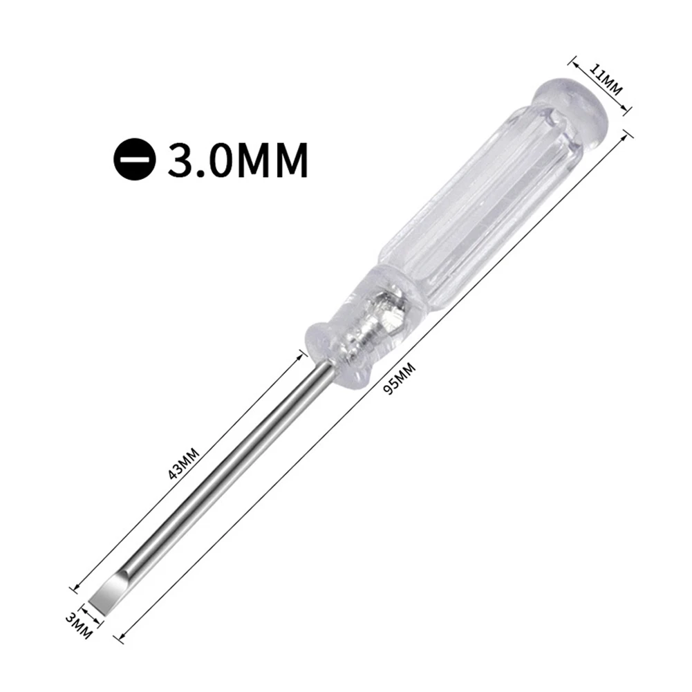 1Pc 3.74 In Small Mini Screwdriver Set Kit Repair Tool Slotted Cross Screwdrivers Transparent Head Precision Screwdrivers
1Pc 3.74 In Small Mini Screwdriver Set Kit Repair Tool Slotted Cross Screwdrivers Transparent Head Precision Screwdrivers
