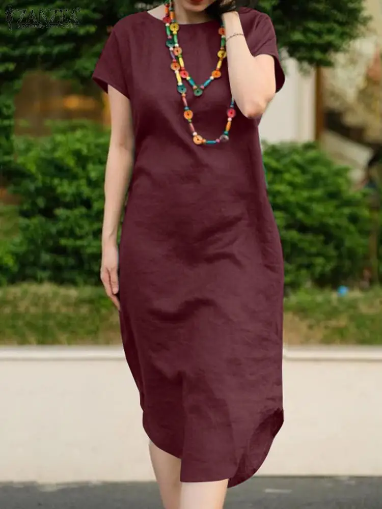ZANZEA Women Elegant Dress Casual Beach Sundress Summer Fashion Holiday Dresses Short Sleeve O Neck Work Vestido Female Robe
ZANZEA Women Elegant Dress Casual Beach Sundress Summer Fashion Holiday Dresses Short Sleeve O Neck Work Vestido Female Robe
