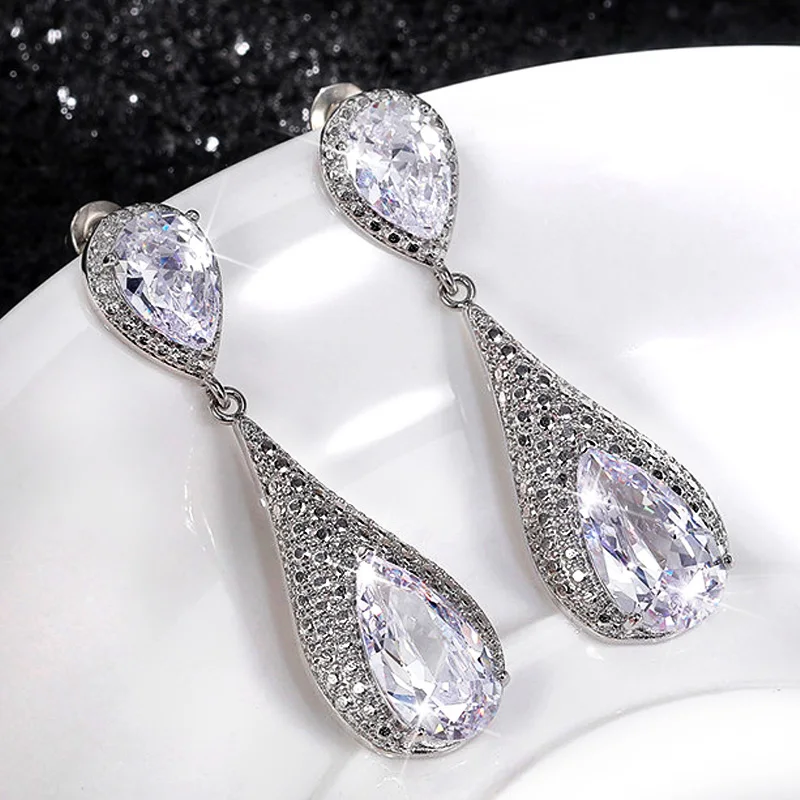 2022 New Trend Women Earring AAA Water Drop Cubic Zirconia Crystal Aesthetic Bridal Wedding Dangle Earrings Luxury Jewelry Gifts
2022 New Trend Women Earring AAA Water Drop Cubic Zirconia Crystal Aesthetic Bridal Wedding Dangle Earrings Luxury Jewelry Gifts