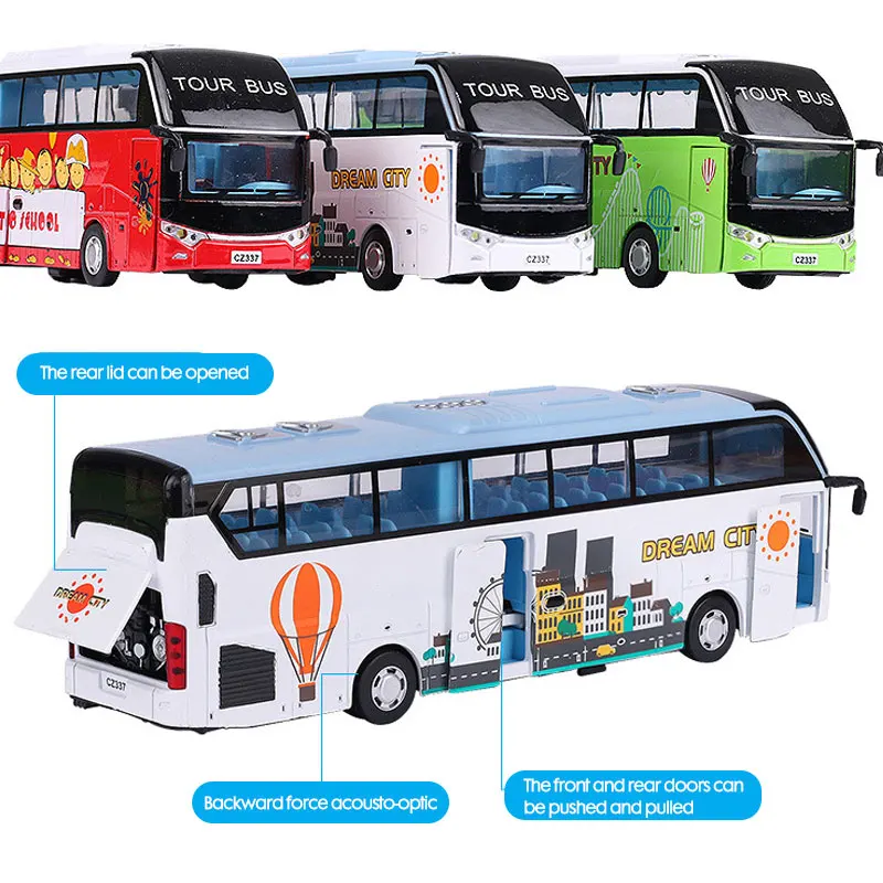 1:32 Alloy City Tour Bus Toys Pull Back Simulation Inertial Model Educational Lighting Car Toy Birthday Christmas Gift For Kids
1:32 Alloy City Tour Bus Toys Pull Back Simulation Inertial Model Educational Lighting Car Toy Birthday Christmas Gift For Kids