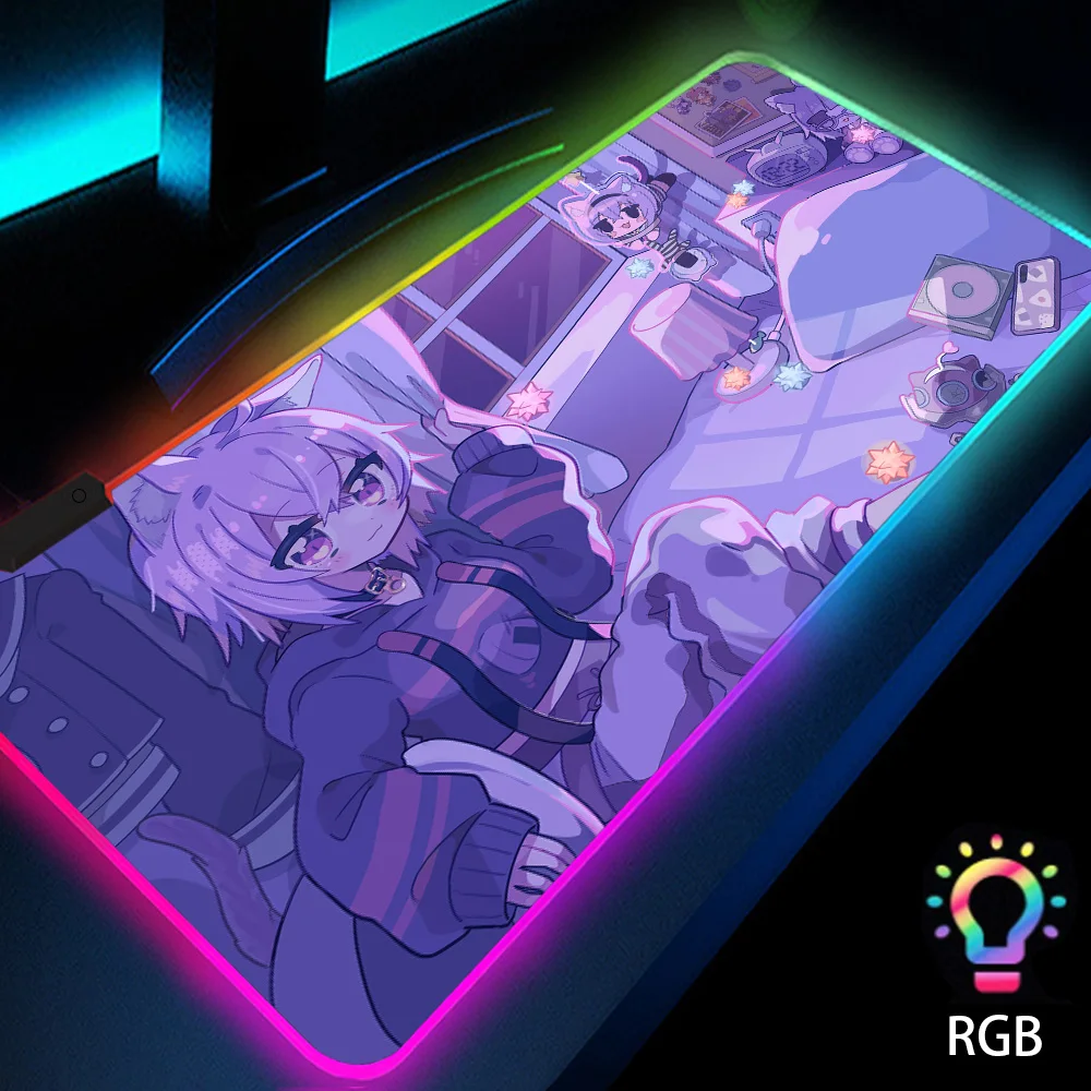 Purple Mouse Pad with Backlight Cat Mat Gaming Accessories Room Decor Gamer Girl Aesthetic Cartoon Rubber Mat Rgb Luminou Carpet 
Purple Mouse Pad with Backlight Cat Mat Gaming Accessories Room Decor Gamer Girl Aesthetic Cartoon Rubber Mat Rgb Luminou Carpet
