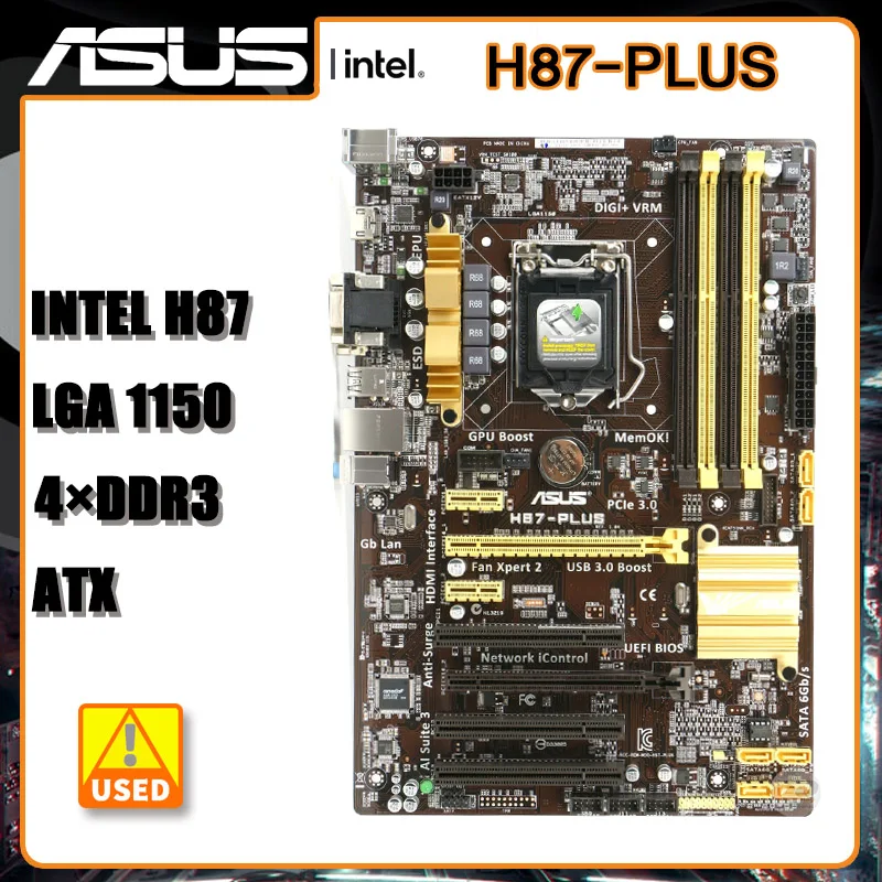 ASUS H87-PLUS LGA 1150 Motherboard DDR3 Motherboard 1150 32GB Intel H87 SATA III USB3.0 PCI-E 3.0 ATX For Core i3-4160 i5-4590S
ASUS H87-PLUS LGA 1150 Motherboard DDR3 Motherboard 1150 32GB Intel H87 SATA III USB3.0 PCI-E 3.0 ATX For Core i3-4160 i5-4590S