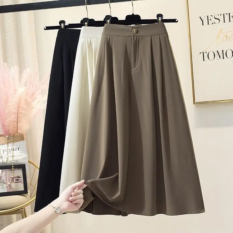 Women 2022 Spring Summer New Fashion Elegant A-line Skirts New Female Office Style Solid Color High Waist Casual Skirt Falda L26
Women 2022 Spring Summer New Fashion Elegant A-line Skirts New Female Office Style Solid Color High Waist Casual Skirt Falda L26