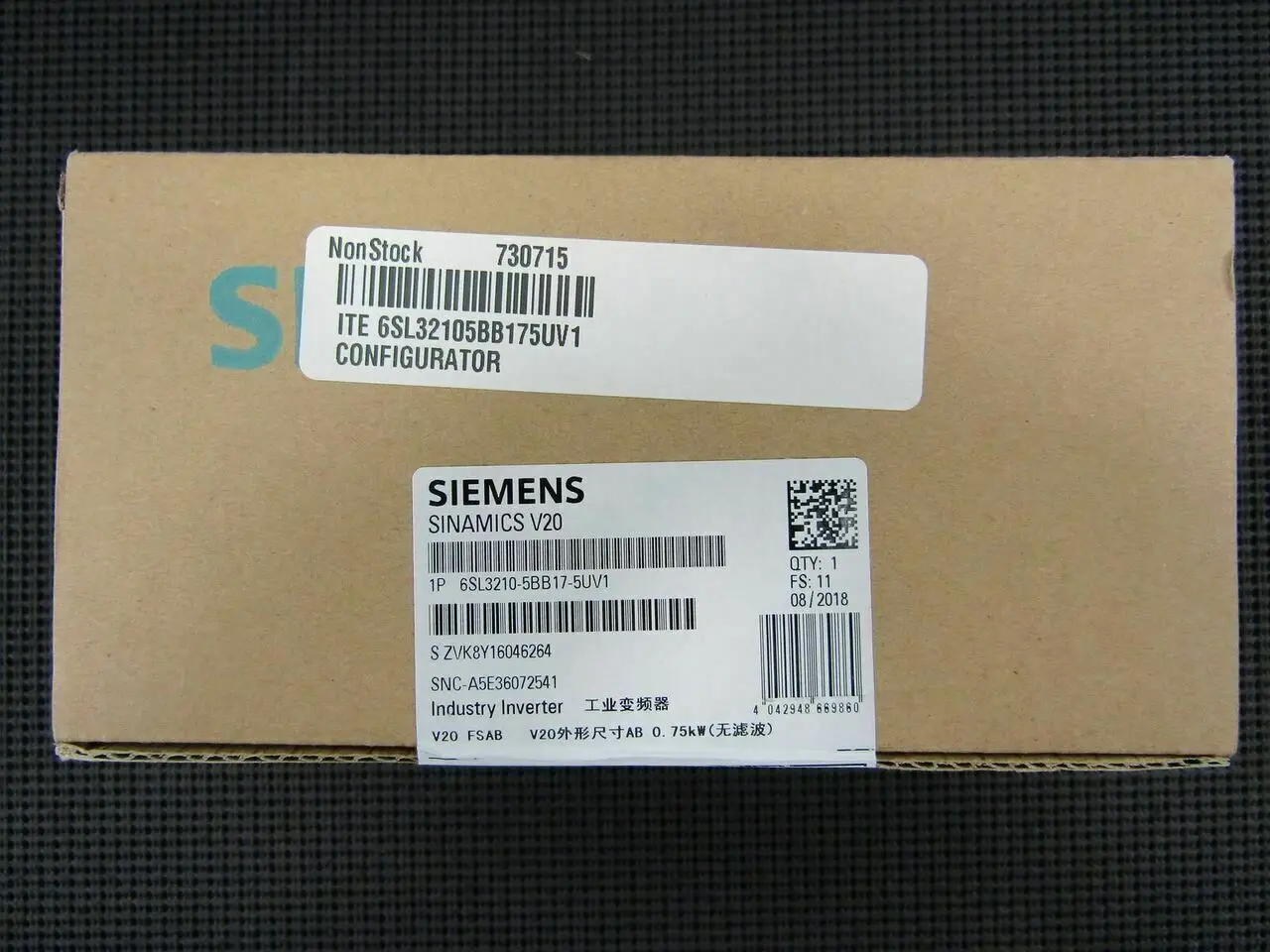 

Brand New Siemens 6SL3210-5BB17-5UV1 6SL3210 5BB17 5UV1
