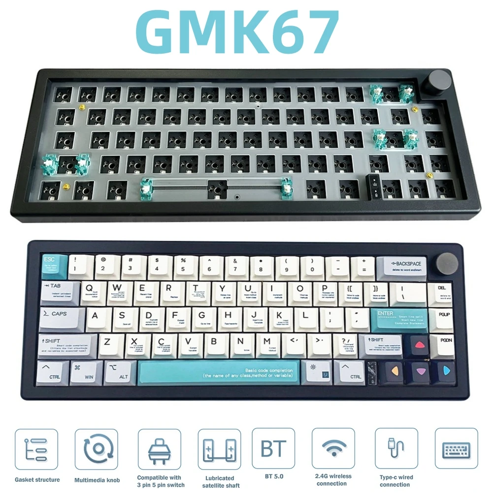 Игровая клавиатура GMK67 с RGB-подсветкой, легкая прочная игровая механическая клавиатура, удобные аксессуары для компьютера
Игровая клавиатура GMK67 с RGB-подсветкой, легкая прочная игровая механическая клавиатура, удобные аксессуары для компьютера