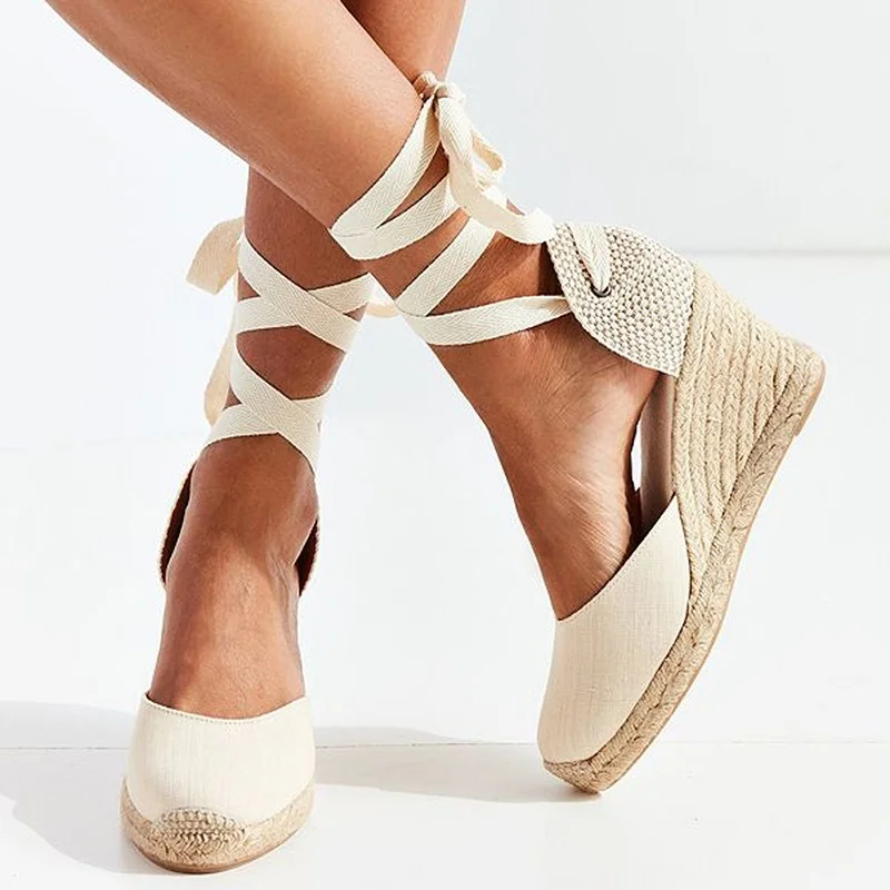 Comemore Women's Espadrille Ankle Strap Sandals Comfortable Wedge Ladies Shoes Flax Pumps Black Heels Summer Footwear for Woman
Comemore Women's Espadrille Ankle Strap Sandals Comfortable Wedge Ladies Shoes Flax Pumps Black Heels Summer Footwear for Woman