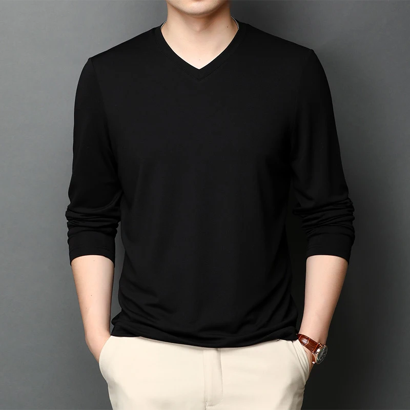 2023 new Spring Autumn cotton Tops Tees men's clothing V-neck long-sleeved t shirt 9927
2023 new Spring Autumn cotton Tops Tees men's clothing V-neck long-sleeved t shirt 9927