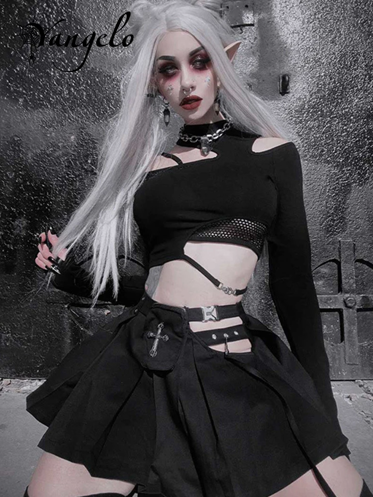 Yangelo Gothic Dark Tooling Cross Pleated Skirt Women Punk Hollow Skirt with Purse Y2K Street Fashion Aesthetic Skirts
Yangelo Gothic Dark Tooling Cross Pleated Skirt Women Punk Hollow Skirt with Purse Y2K Street Fashion Aesthetic Skirts