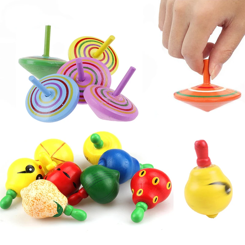 Cute Wooden Colorful Spinning Top Fruits Gyro Interesting Novelty Toys Children Kid Educational Montessori Classic Mini Kids Toy
Cute Wooden Colorful Spinning Top Fruits Gyro Interesting Novelty Toys Children Kid Educational Montessori Classic Mini Kids Toy