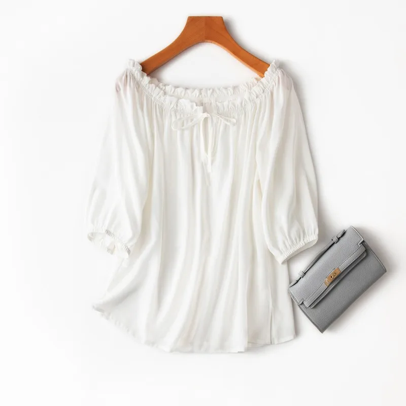 Women 100% Natural Mulberry Silk Cute Baby Doll Ruffles Boat Neck Nude Pink Top Shirt Blouse short sleeves MM209
Women 100% Natural Mulberry Silk Cute Baby Doll Ruffles Boat Neck Nude Pink Top Shirt Blouse short sleeves MM209