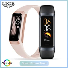 LIGE 2023 Fashion Smart Watch Ladies Bluetooth Call Blood Pressure Sports Bracelet Temperature Waterproof Men Smartwatch Women