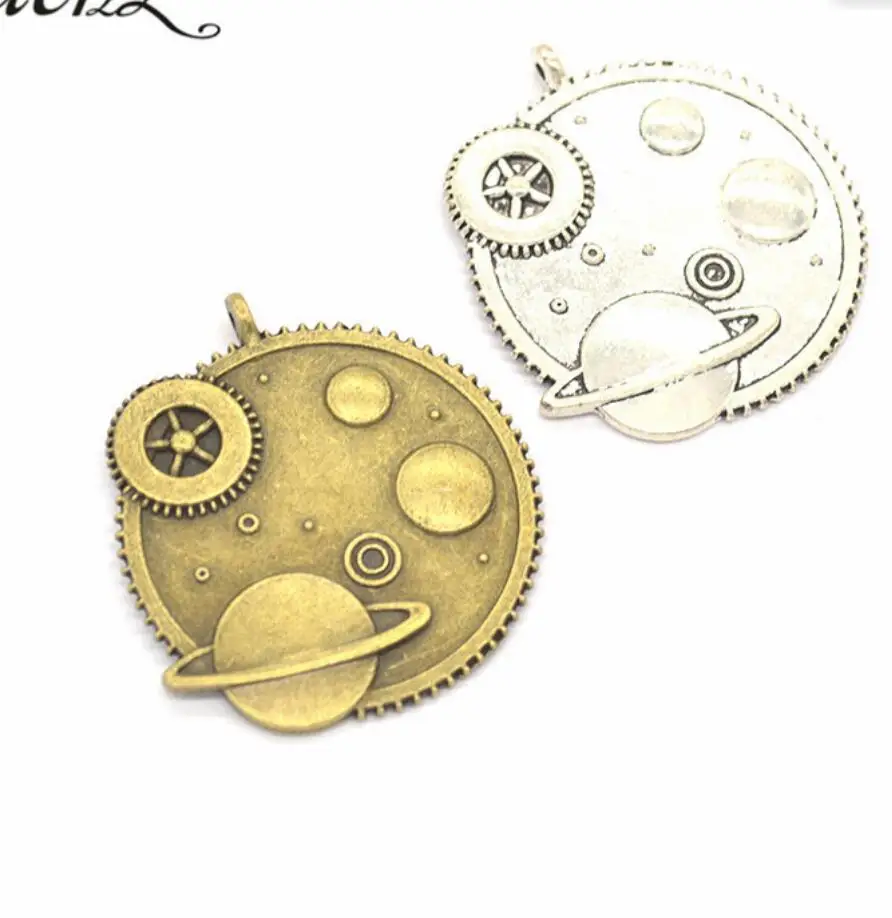 

10pcs Silver Color Gear Fixed Star Charm Alloy Pendant Fashion Necklace Bracelet DIY Metal Jewelry Handmade 40*36mm F0402